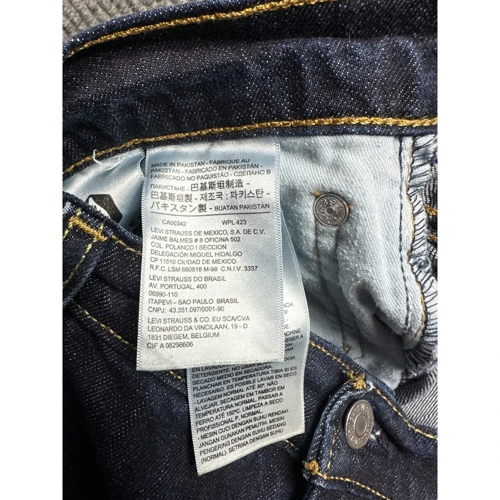 Levi's 541 Athletic Taper Men 41x29 Dark Indigo Blue Denim Jeans
